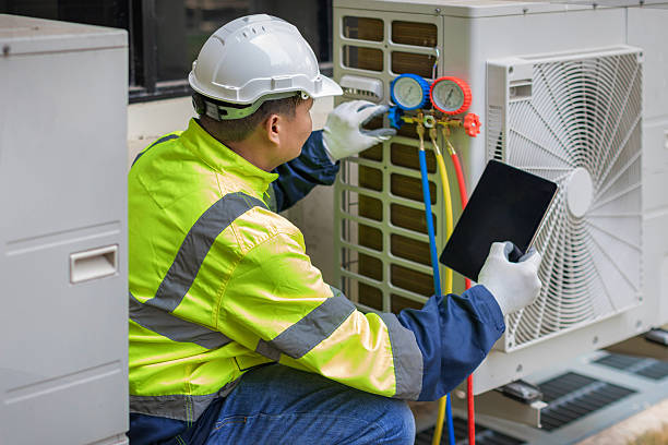 Professional Hvac technician working in Clear Lake, WI